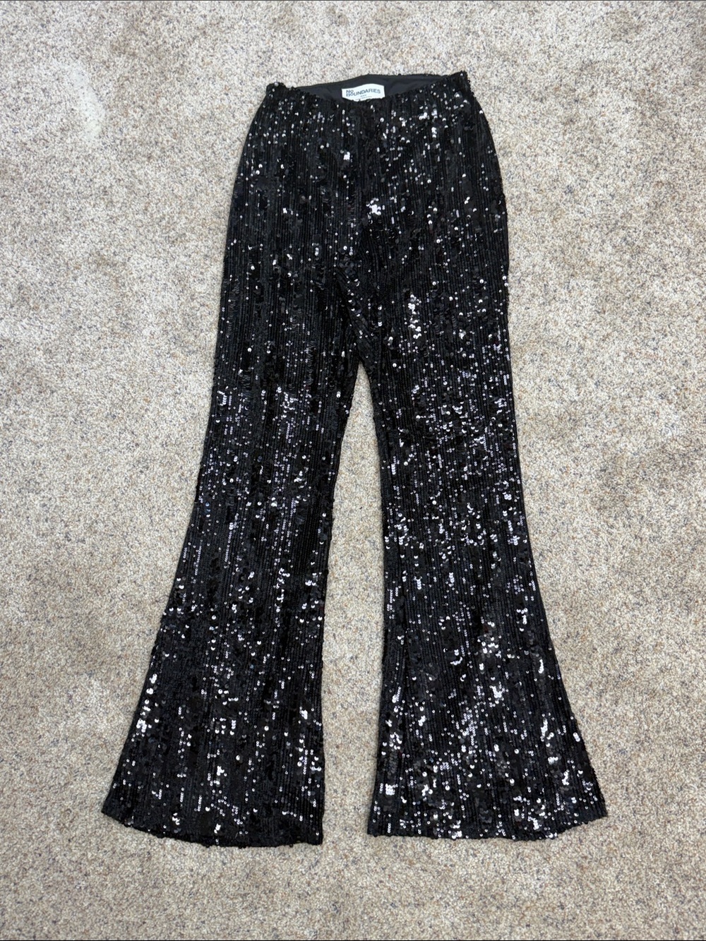 No Boundaries Black Sequin Maxi Skirt - Picture 2 of 3